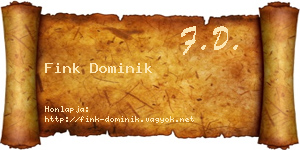 Fink Dominik névjegykártya